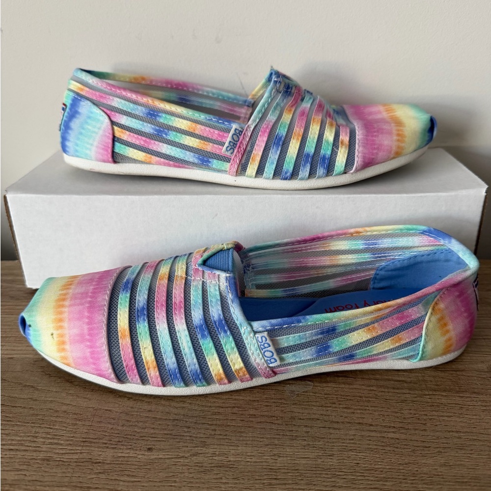 Skechers Rainbow Tie-Dye Slip-On Flats